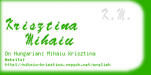 krisztina mihaiu business card